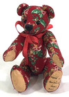 World Of Miniatures Bears Pin 2007 Red Christmas Bells - 3 25 Inches