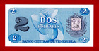 Venezuela Rare Two Dos 2 Bolivares 1989 Unc Note - 1st Batch Ah Prefix  pick-69 