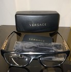Versace Mod 3328 Gb1 Black Square Full Rim Eyeglass Frames 55-18-145