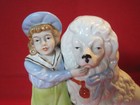 Vintage Cavalier King Charles Spaniel Girl Figurine Marked Bk 1927 