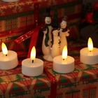  6-pack Flameless Tea Lights With Timer - Battery Operated Votive Candles 