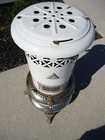 Antique Perfection  1670 Smokeless Kerosene Oil Heater White Enamel - Rare Model