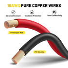 6ft 16awg Sae Extension Cable With Polarity Reversing Adapter  Heavy Duty 2 Pin