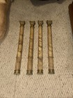 4 Architectural Salvage Antique Faux Marble Columns   Beige gold  Marble Pattern