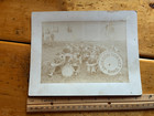Antique Photograph Jackson Maine Cornet Band Brass Drum Trumpets Uniforms C 1900