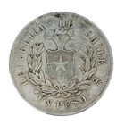 1886 Chile 1 Peso Silver Coin Vf  World Silver Coin