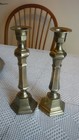 Pair Of  Brass Candle Holders    9 5    Tall