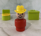 Fisher Price Little People Figure Sink Toilet Bathroom Cowboy Vintage Toy Set