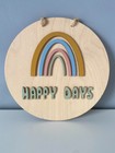Wooden Rainbow Nursery Wall Decor Handmade Baby Room Kids Room Eco Friendly