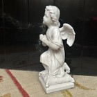 French Antique Statue Angel Porcelain Biscuit Ceramic 19th