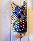 Vintage Hand Carved   Painted Mexican Folk Art Alebrije Wood Mermaid Wall Mask