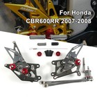 Arashi Footrest Rearsets Foot Pegs For Honda Cbr600rr 2007 2008 Cbr 600 Rr Gray