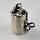 Silver Pill Box Container Artisan Cm 34 6g  8862 