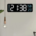 Led Digital Large Display Wall Desk Alarm Clock With Calendar Temperature Date