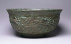 14cm Old Chinese Bronze Ware Dynasty Animal Dragon Pattern Tea Cup Bowl Bowls