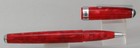 Levenger True Writer Marble Red   Chrome Rollerball Pen - New In Box