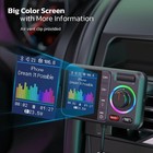 Nulaxy Bluetooth Fm Transmitter For Car  Wireless Car V5 0 Black 