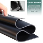 Neoprene Sheet Rubber Solid Strip 1 8  Thick 11 8  W X 60  L 60 Duro Std Black