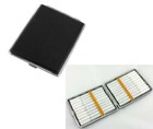 Metal Leather Double Sided Straight Roll Up Cigarette Case