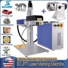 Jpt Mopa 3d Fiber Laser Marking Machine 3d Curved Relief Deep Engraving   Rotary