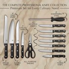 High Carbon Stainless Steel Kitchen Knives Set Ergonomic Handle Wooden Block
