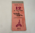 Walt Disney World Magic Kingdom 8 Adventures A-e Ticket Book 1970s  Incomplete