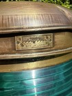 Vintage Maritime Ship Lantern Brass Perko Electrified Green Lamp