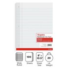 Staples Reinforced Filler Paper Wide Ruled 8  X 10 1 2  Each  23904w 