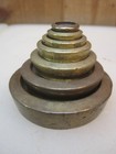  7  Antique Brass Nesting Balance Scale Weights  B8695