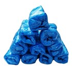 100pcs Disposable Plastic Shoe Covers Pe Shoe Cover High Elastic Rubber Bands