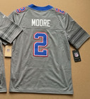 Buffalo Football Jersey Men s Gray  2 Moore Blue Red Athletic Team Shirt