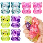 8 Pack Glitter Colorful Squishy Stress Balls - Fidget Toys For Anxiety Relief  P