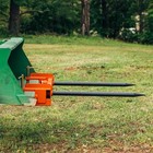 Titan Attachments Clamp-on Dual Hay Spear Frame  36  Conus 2 Hay Bale Spears