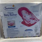 New Summer Deluxe Baby Bather - 3 Position Recline Folding Bath Sling Pink
