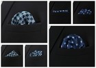 5 Pieces Assorted Mens Silk Pocket Square Handkerchiefs Set Lot
