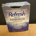 Refresh Optive Advanced Lubricant Eye Drops For Dry Eyes  Preservative-free  0 1