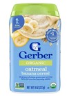 3 Gerber 2nd Foods Organic For Baby Grain   Grow Oatmeal Banana Cereal 8 Oz Each