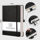 Ahgxg Thick Journal Lined Notebook - 320 Numbered Pages For A5  Black