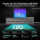 10 Port Poe Switch With 8 Port Poe   2 Fast Ethernet Uplink  100mbps  120w 802 3
