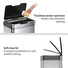 Touchless Motion Sensor Trash Can Stainless Steel 50l Eco-friendly Design New