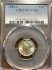 1945-d Mercury Silver Dime 10c Pcgs Mint State 67 Ms 67 Full Band Bands  fb 