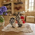 Vtg Farmhouse Rooster And Hen Ceramic Figures  Mcm Japan 8    5 5   please Read 