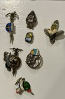 Lot 13 Souvenir Pins Hat Lapel Alpine Pewter Munich Swiss German Bavaria Austria