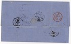 P98 22 Great Britain 1868 Cover Manchester To Greece X3 Postage Dues