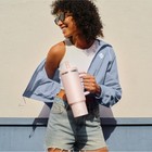Encool 40 Oz Tumbler With Handle And Straw Stainless Steel Insulated Tumbler    