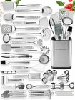 54-piece Stainless Steel Kitchen Utensils Set - Heat-resistant Nonstick Silic   