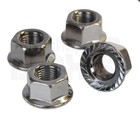 Flanged Bmx Bicycle Axle Nut  3 8  X 24t - Set Of 4 - Silver