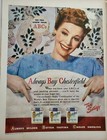 Lot Of 2 Vintage 1945  Chesterfield Print Ad Ephemera Wall Art Decor 