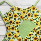 100  Premium Cotton Cooking Apron With Pocket  Sunflowers Design