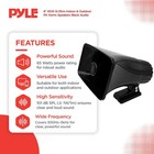 Pyle 8  Pa Horn Speaker For Indoor outdoor Use  65w Peak Power  Black  8 Pack